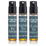 2 ml sample spray bottles of The Jet Set perfumes sample trio 