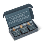 The Jet Set's 3 perfume bottles in its open box