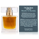 Back view of Meander To Mandalay 15 ml perfume bottle and box